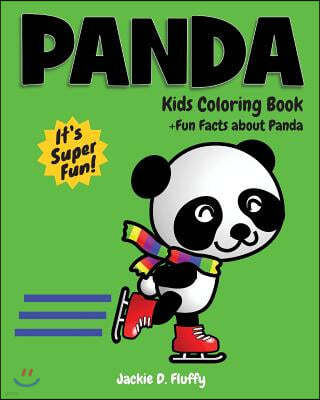 Panda Kids Coloring Book +Fun Facts about Panda