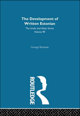 The Development of Written Estonian