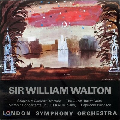 London Symphony Orchestra, William Walton, William Walton, Peter Katin — 윌리엄 월튼이 지휘하는 윌리엄 월튼: 신포니아 콘체르탄테, 카프리치오 부를레스코, 발레 모음곡 '퀘스트' (William Walton: The Quest, Sinfonia Concertante, Capriccio Burlesco) 앨범 커버