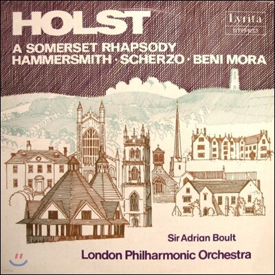 Adrian Boult, London Philharmonic Orchestra, Gustav Holst — Adrian Boult 홀스트: 서머셋 랩소디, 해머스미스, 스케르초, 베니 모라 (Holst: A Somerset Rhapsody, Hammersmith, Scherzo, Beni Mora) 앨범 커버