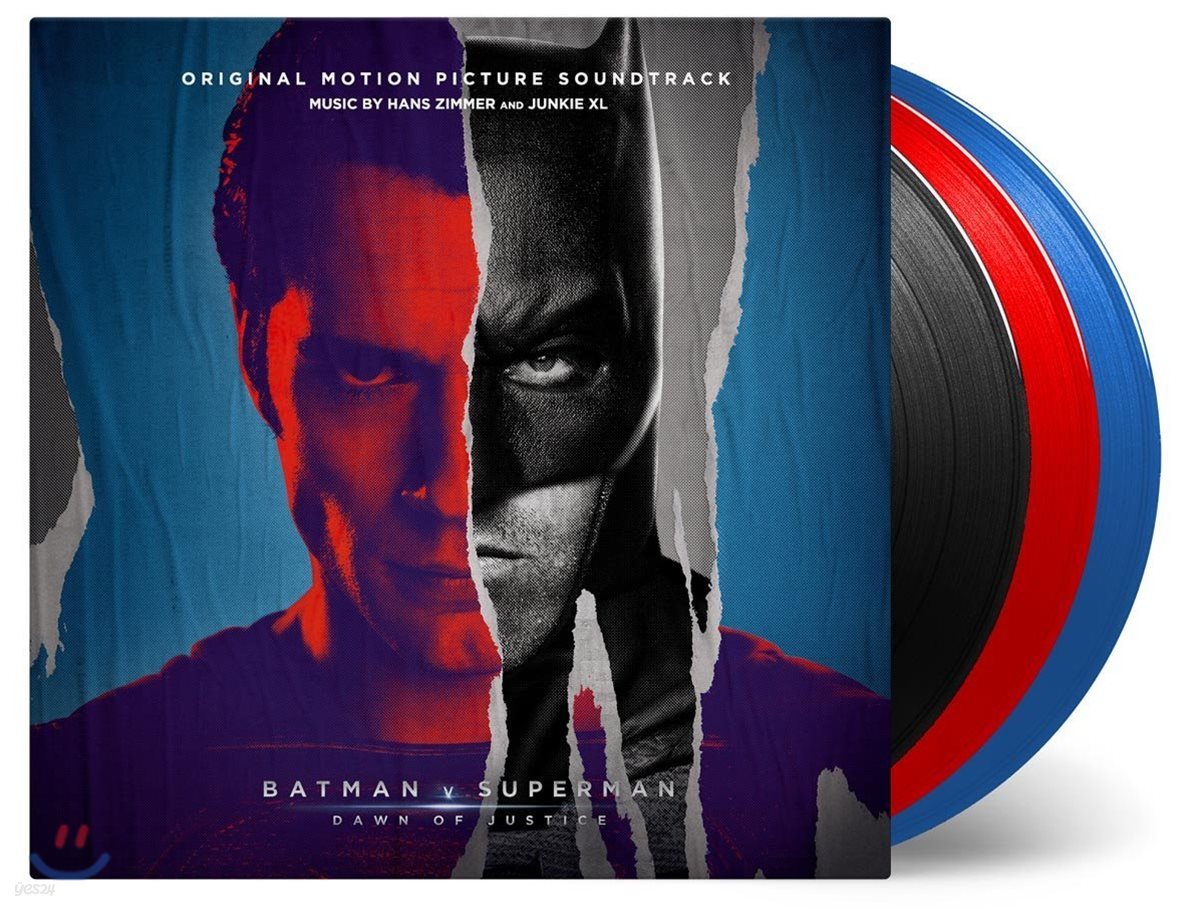 배트맨 대 슈퍼맨: 저스티스의 시작 영화음악 (Batman v Superman: Dawn of Justice OST by Hans Zimmer & Junkie XL) [레드/블랙/블루 컬러 3 LP]