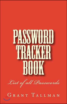 Password Tracker Book