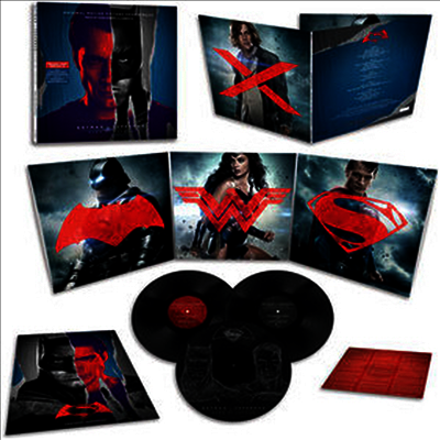 Hans Zimmer,Junkie XL — Batman V Superman: Dawn Of Justice (배트맨 V 슈퍼맨: 저스티스의 시작) (Soundtrack)(Poster)(Download Card)(Deluxe Edition)Gatefold) 앨범 커버
