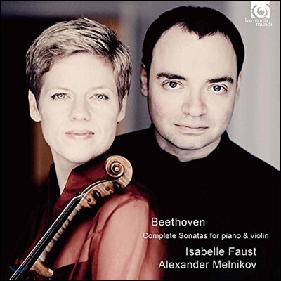 Isabelle Faust, Ludwig van Beethoven, Alexander Melnikov — Isabelle Faust 베토벤: 바이올린 소나타 전곡 (Beethoven: Complete Sonatas for Piano & Violin) 앨범 커버