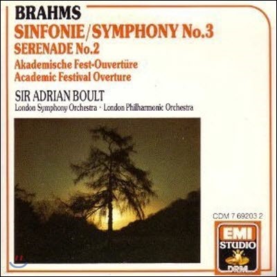 [߰] Adrian Boult / Brahms : Symphony 3 (/cdm7692032)