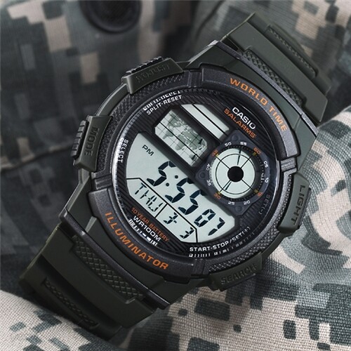 정품 카시오 AE-1000W-3A 군인시계 아웃도어 시계 국내당일발송 A/S보증