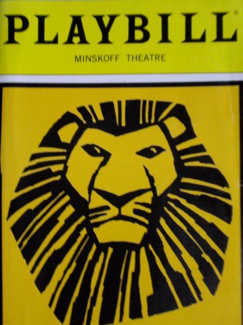 PLAYBILL August 2013 - The Lion King (English)