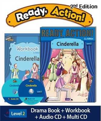 Ready Action Level 2 : Cinderella (SB+WB+Audio CD+Multi-CD)