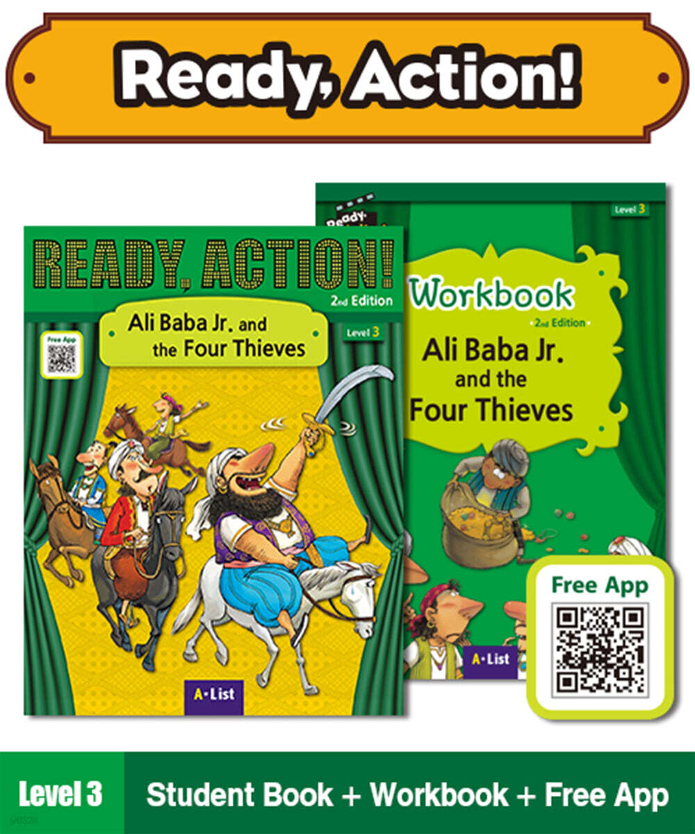 Ready Action Level 3 : Ali Baba Jr. and the Four Thieves (SB+WB)