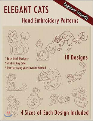 Elegant Cats Hand Embroidery Pattern