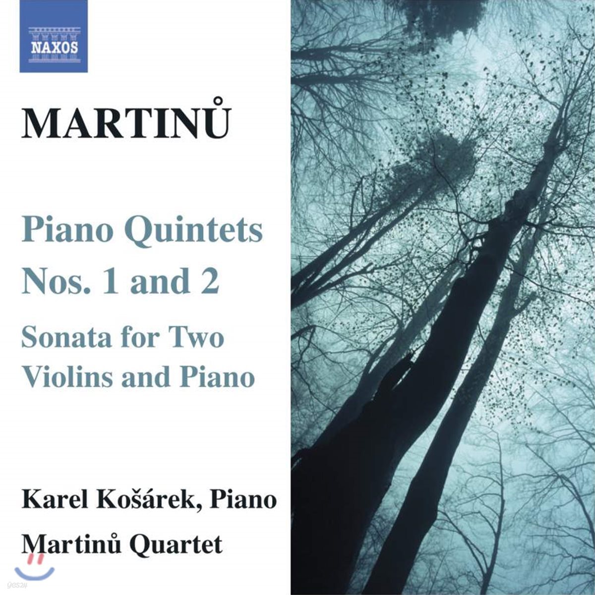 Martinu Quartet 마르티누 : 피아노 오중주, 2대의 바이올린과 피아노를 위한 소나타 (Martinu: Piano Quintets Nos. 1 & 2)