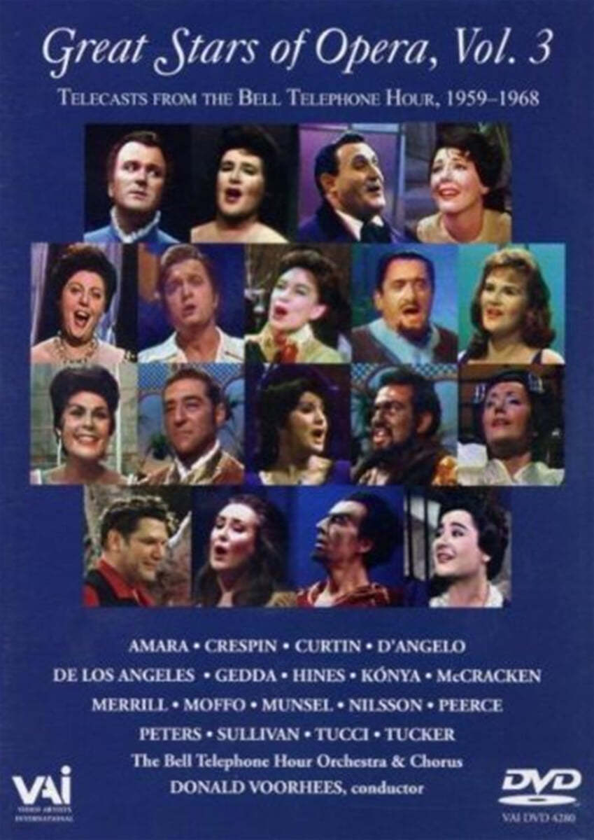 오페라의 위대한 스타들 3권: 1959-1968년 (Great Stars Of Opera Vol.3 : Telecasts from The Bell Telephone Hour 1959-1968) 