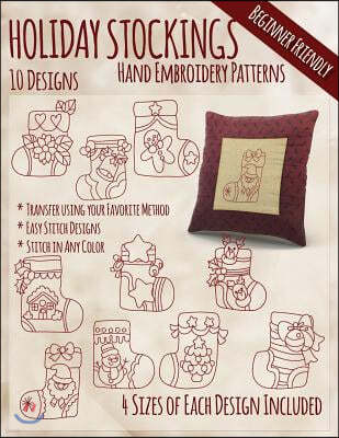 Holiday Stockings Hand Embroidery Patterns