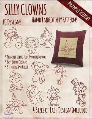 Silly Clowns Hand Embroidery Patterns