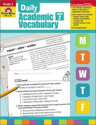 Daily Academic Vocabulary, Grade 2 Teacher Edition
