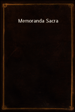 Memoranda Sacra