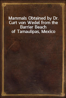 Mammals Obtained by Dr. Curt von Wedel from the Barrier Beach of Tamaulipas, Mexico