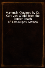 Mammals Obtained by Dr. Curt von Wedel from the Barrier Beach of Tamaulipas, Mexico