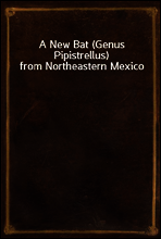 A New Bat (Genus Pipistrellus) from Northeastern Mexico