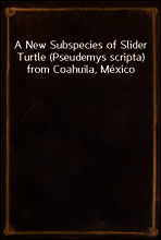 A New Subspecies of Slider Turtle (Pseudemys scripta) from Coahuila, Mexico
