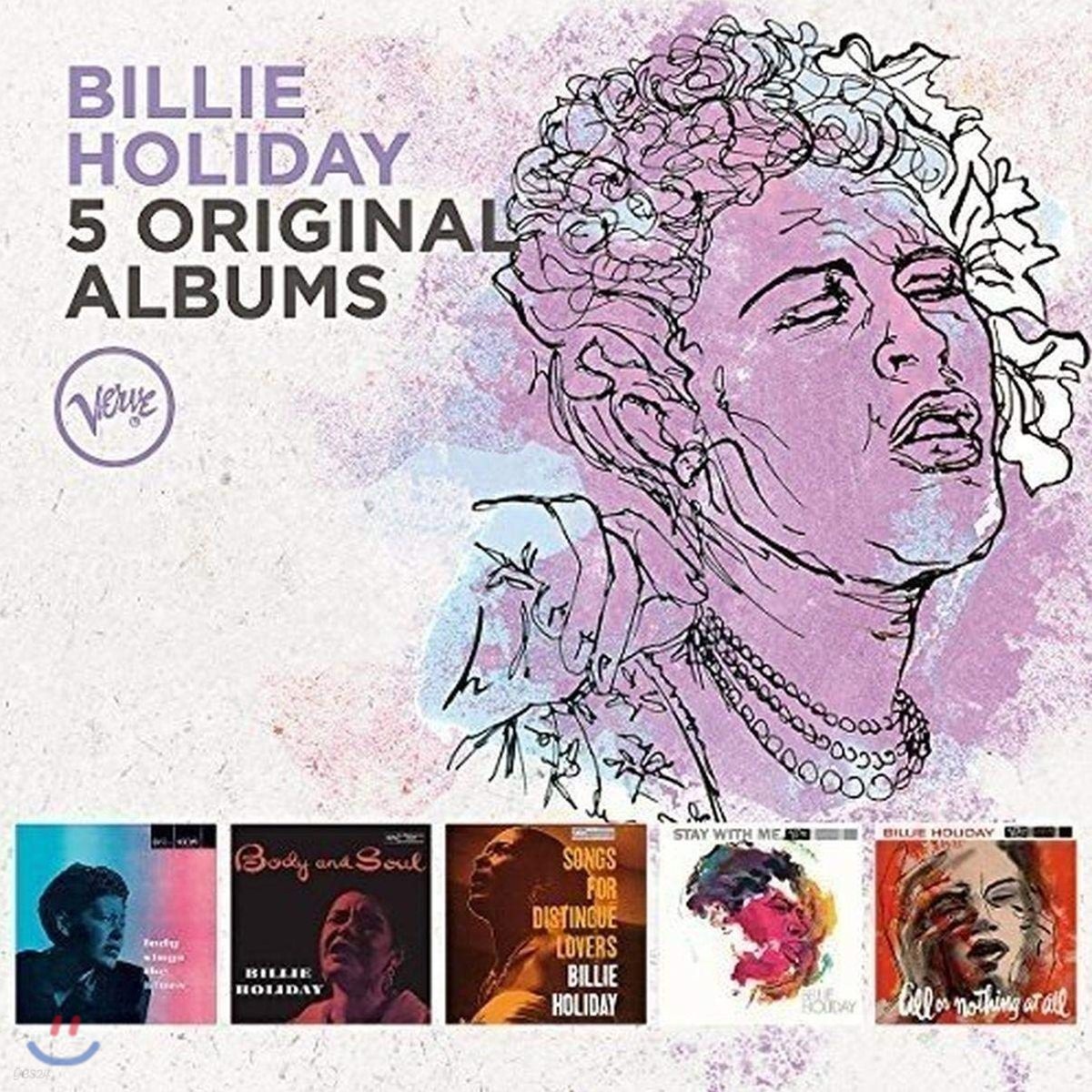 Billie Holiday - 5 Original Albums with Full Original Artwork 빌리 할리데이 오리지널 앨범 5CD 박스 세트