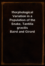 Morphological Variation in a Population of the Snake, Tantilla gracilis Baird and Girard