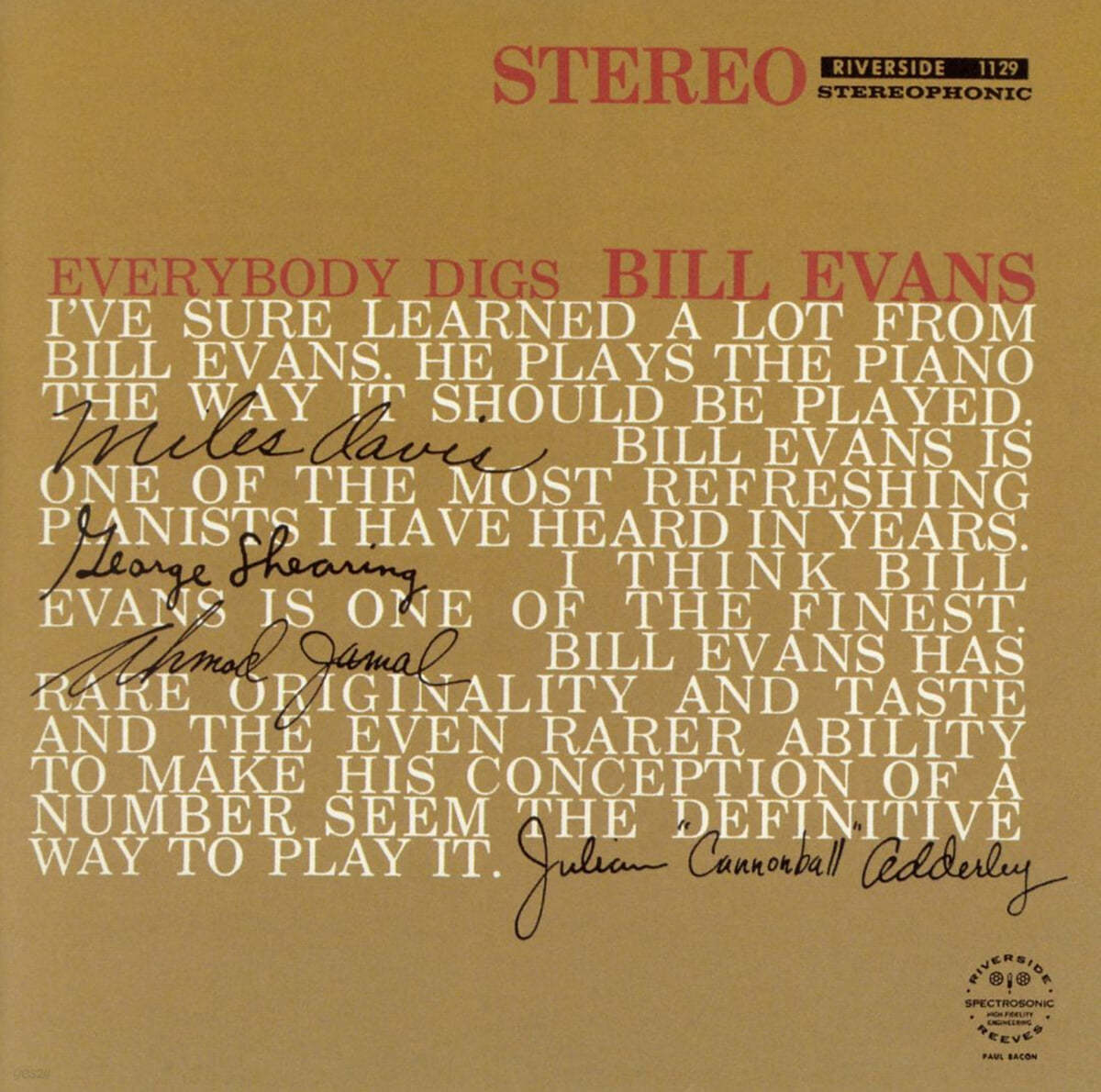 Bill Evans (빌 에반스) - Everybody Digs Bill Evans 