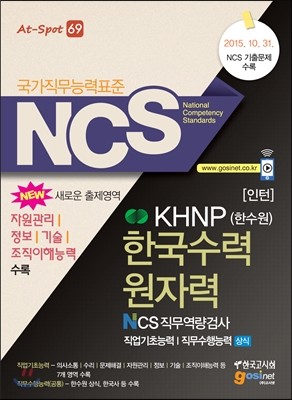 NCS KHNP 한수원 한국수력원자력 NCS직무역량검사 직업기초능력/직무수행능력 상식 인턴
