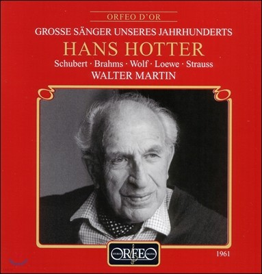 Hans Hotter ѽ ȣ -  Ʋ: Ʈ /  /  / ں / Ʈ콺 (Liederabend: Schubert / Brahms / Wolf / Loewe / R. Strauss)