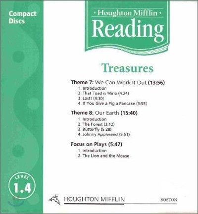 [Houghton Mifflin Reading] Grade 1.4 Treasures : Audio CD (2005 Edition)