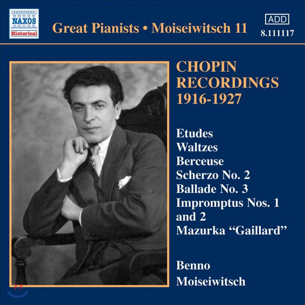 Benno Moiseiwitsch 벤노 모이세비치 에디션 11집 (Chopin Recordings 1916-1927)