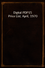 Digital PDP15 Price List, April, 1970