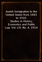 Jewish Immigration to the United States from 1881 to 1910
Studies in History, Economics and Public Law, Vol. LIX, No. 4, 1914