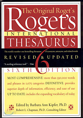 Roget's International Thesaurus, Unindexed 6th Edition (Hardcover)