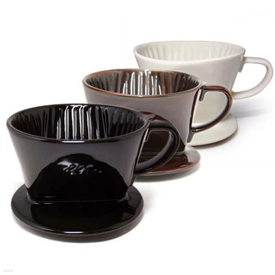 칼리타(Kalita) 도자기 드리퍼 101LD(1~2인용)-흰색,검정,갈색 3종중 선택