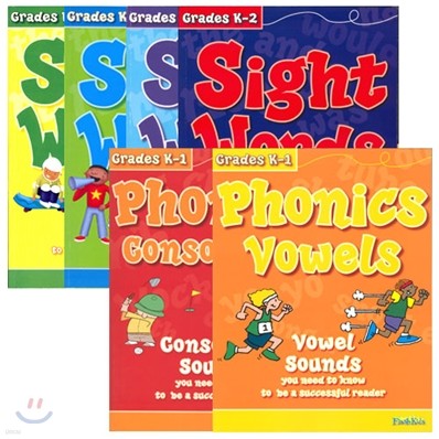 (Flash Kids) Activity Book 6 Package : Sight Words + Phonics Vowel/Consonants