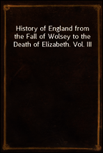History of England from the Fall of Wolsey to the Death of Elizabeth. Vol. III