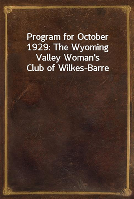 Program for October 1929