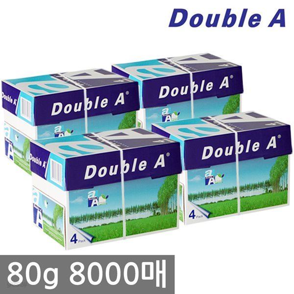 더블에이 A4 복사용지(A4용지) 80g 2000매 4BOX