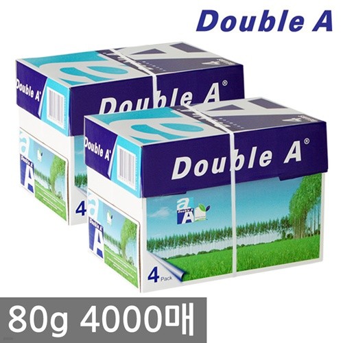 더블에이 A4 복사용지(A4용지) 80g 2000매 2BOX