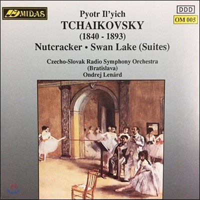 [중고] Czecho-Slovakia Radio Symphony Orchestra, Ondrej Lenard / Tchaikovsky : Nutcracker, Swan Lake (om005)