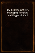 IBM System 360 RPG Debugging Template and Keypunch Card