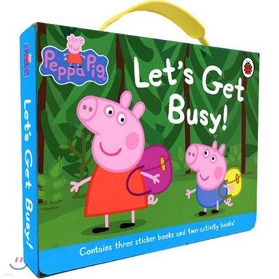 페파 피그 원서 페이퍼백 5종 세트 (액티비티 2종 / 스티커북 3종 / 가방 케이스) : Peppa Pig : Let's Get Busy