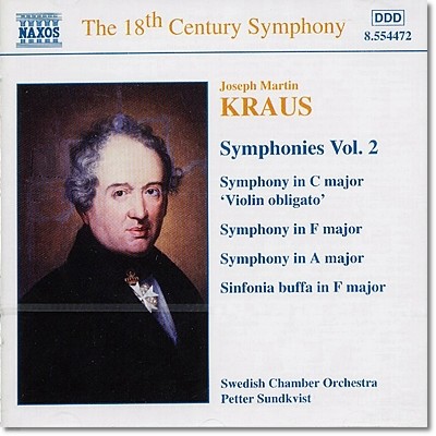 Petter Sundkvist ũ콺:  2 (Joseph Martin Kraus: Symphony Vol. 2)