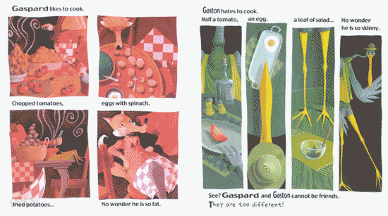 Gaspard the Fox and Gaston the Heron