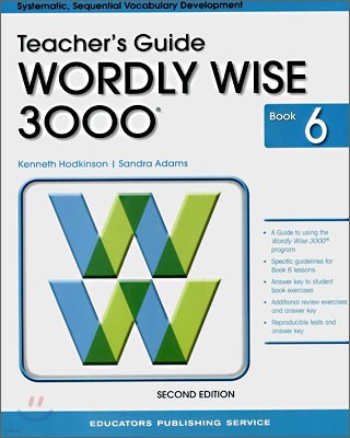 Wordly Wise 3000 : Book 6 Teacher's Guide (2nd Edition)