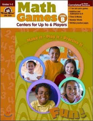 Math Games Centers for Up to 6 Players, Level B