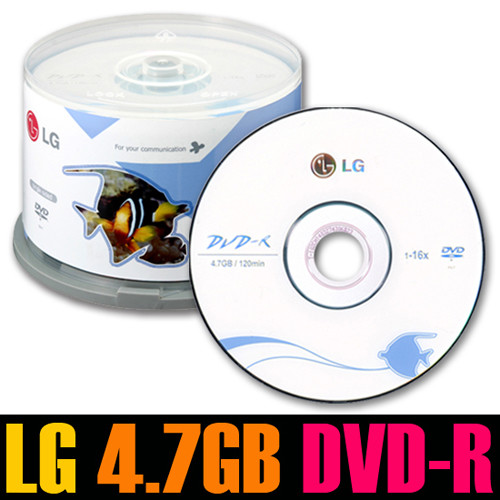 LG DVD-R 4.7G 16x 50장/LG레코더최고궁합/통포함제품