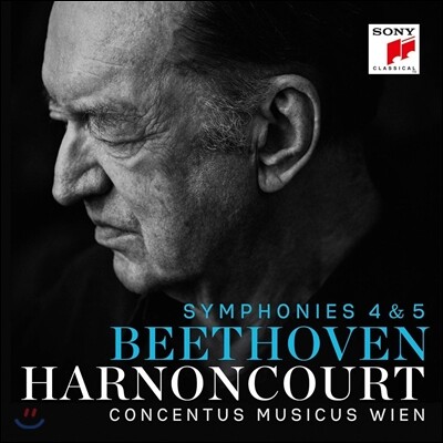 Nikolaus Harnoncourt, Concentus Musicus Wien, Ludwig van Beethoven — Nikolaus Harnoncourt 베토벤: 교향곡 4, 5번 - 니콜라우스 아르농쿠르, 콘첸투스 무지쿠스 빈 (Beethoven: Symphonies Op.60, 67) 앨범 커버