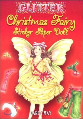 Glitter Christmas Fairy Sticker Paper Doll